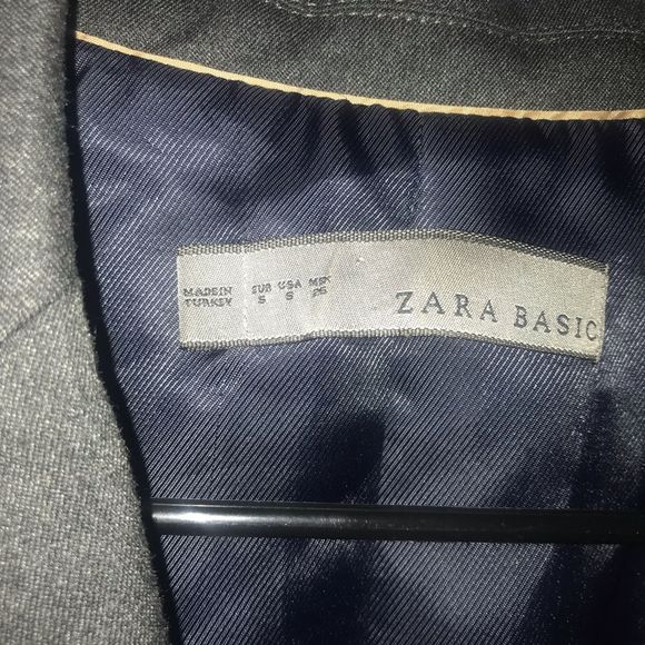 Zara Basic Gray Single Button Blazer Size S - Picture 4 of 8